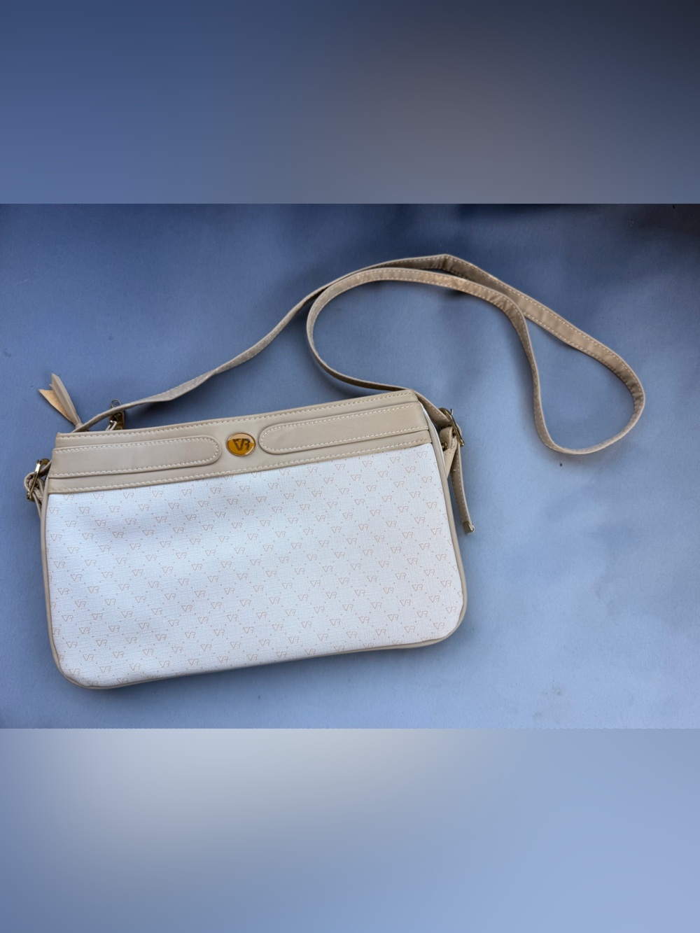 Cream and Beige Crossbody Bag - Elegant Everyday Shoulder Purse
